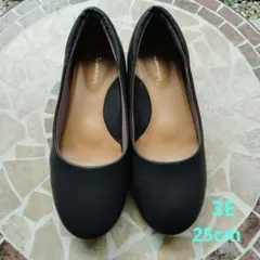 padourouge レディースパンプス黒　フラットシューズ