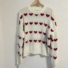 ハート ニット トップス