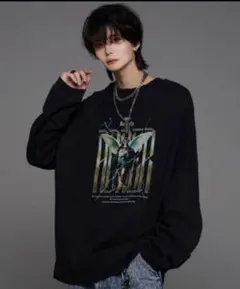 アドラー ヘビーコットンヴィンテージライクレトロロゴプリントピグメントTシャツ