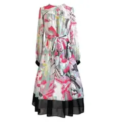 グレースコンチネンタル 総柄 アールデコリゾートプリントワンピース 36