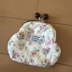 【新品未使用】handmade花柄がま口財布