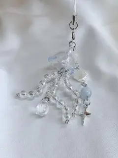 クラゲビーズキーホルダー‎⋆✴︎˚。⋆