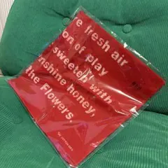 nonnon ハンカチ レッド コットン100%