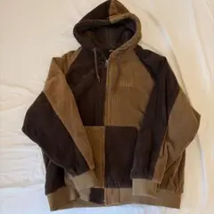 HUF コーデュロイ パッチワーク ジップアップ パーカーのサムネイル