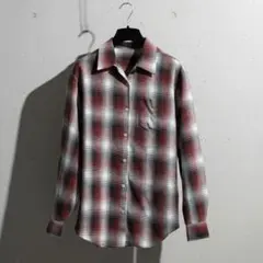 シャドーチェック ループカラーシャツ 50s レディース S - メルカリ