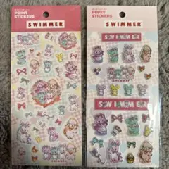 SWIMMER シール　ぷくぷくステッカー　ポイントステッカー　2点セット❤︎