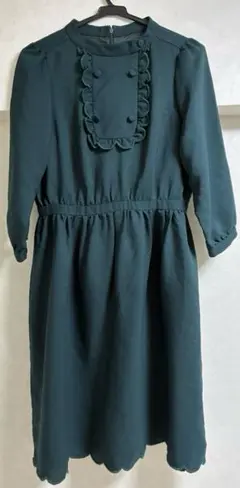 【中古品】　earth music&ecology　ワンピース　グリーン　ロング