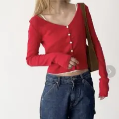 CANAL JEANHARING　アイレットカーディガン