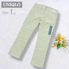 タグ付美品✨️【ユニクロ】プリントスキニーフィットストレートジーンズ L ●