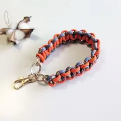 ハンドスラップ スマホ パラコード アウトドア かわいい オレンジ