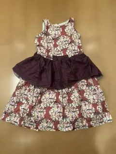 【新品タグ付き】花柄ノースリーブワンピース 8（130）