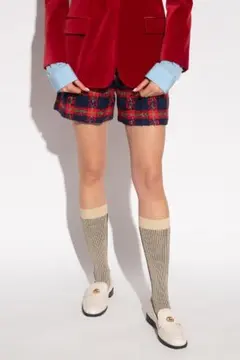 GUCCI Multicolour Checked ツイードショートパンツ