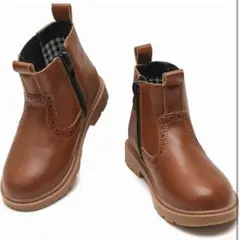 ピピシダ ショートブーツ キッズ サイドゴア ジッパー付き　21cm