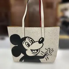 極美品 COACH ディズニーコラボ トート ミッキー COACH DISNEY X ディズニー コーチ レディース ショルダー
