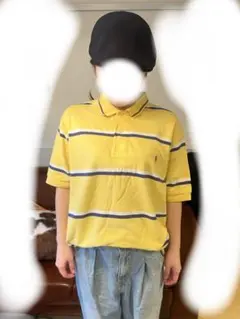 古着ラルフローレンイエロー ポロシャツ