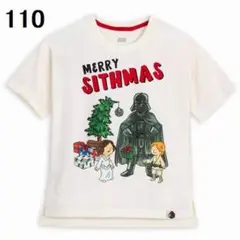 スターウォーズ ダースベイダーとメリーシスマス 半袖Tシャツ 110cmのサムネイル
