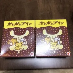 ポムポムプリン　ハッピーセット２点　なかよしフォークスタンド、ベレー帽じょうぎ