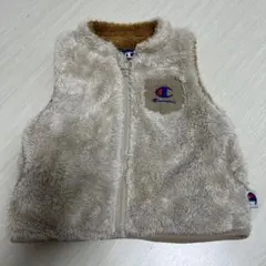 Champion チャンピオン フリースベスト 95cm ベージュ