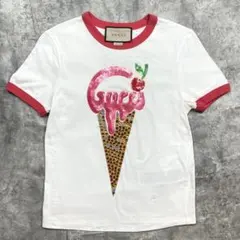 GUCCI スパンコール アイスクリーム Tシャツ レディース XSのサムネイル