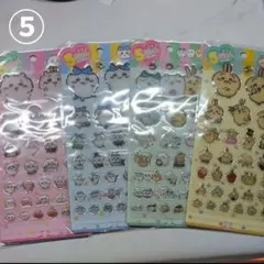 4枚 ちいかわシール ジュエル ぷくぷくシール 韓国限定5size