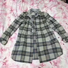 【no.64】ハーモニカHARMONICA チェック柄長袖シャツ