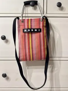 MARNI マルニ ストライプ ショルダーバッグ ピンクのサムネイル