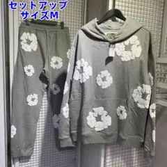 最安値【正規品】Denim Tears パーカー　ハーフパンツ　セットアップ 白花【Denim Tears】スウェットパーカー&ショートパンツ set