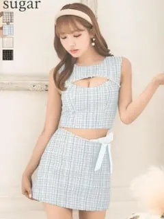 AngelR/エンジェルアール ツイードパールミニ ブルー　Sサイズ