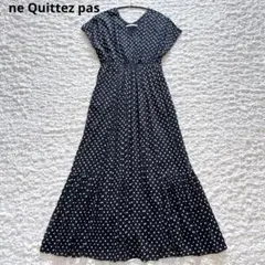☆IENA☆ヌキテパneQuittezPas水玉柄ティアードロングワンピース