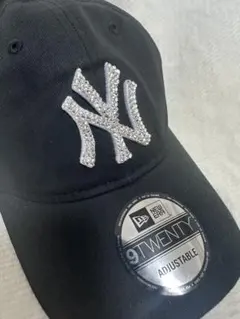 New Era 9TWENTY ブラック キャップラインストーンデコ