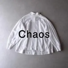 美品 Chaos スタンドカラーブラウス ボリュームスリーブブラウス カオス Fのサムネイル