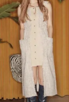 レディアゼル　ノースリーブ　ツイード　ワンピース　ジャンスカ　Mサイズ