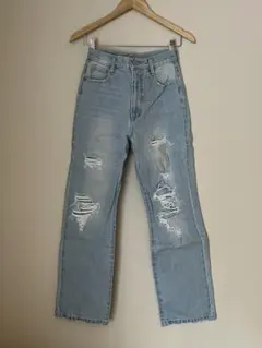 PAGEBOY ダメージストレートデニム