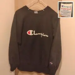 90s ロゴ刺繍　Champion　リバースウィーブ　スウェット　USA
