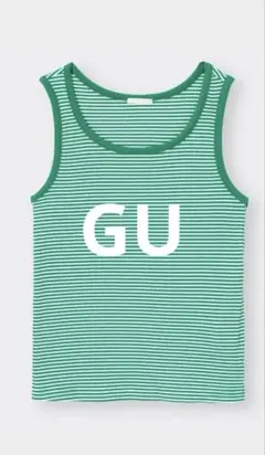 GU タンクトップ（ボーダー）GREEN XLサイズ