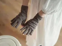 memeri メリノウール100％指先フリーグローブ