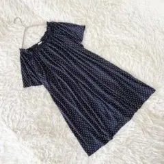 《H&M》 (XS) オフショルダーカットソーチュニック フレア フェミカジ