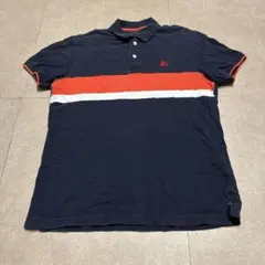 Burberry black label ポロシャツ　半袖　紺　オレンジ　3