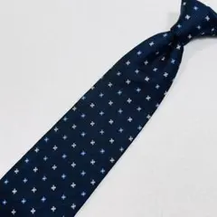 タケオキクチ ネイビー 小紋柄 ネクタイ TAKEO KIKUCHI