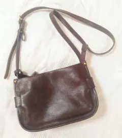 新品 Dakota 本革レザー ショルダーバッグ ダークブラウン