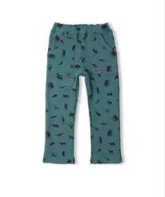 【新品タグ付き】ムージョンジョン　裏起毛パンツ　 110cm グリーン　アニマル