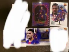 FCバルセロナ トレーディングカード 3枚セット シリアル入り