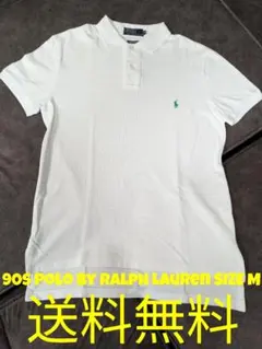 【美品】90s Polo by Ralph Lauren ポロシャツ 刺繍 白M
