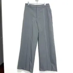 UNIQLO 感動パンツ ワイド M グレー 吸汗速乾性 ドライ機能付