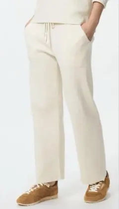 UNIQLO ウォッシャブルニットリブパンツXL