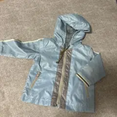 水色ジャケット ストライプ袖口付き