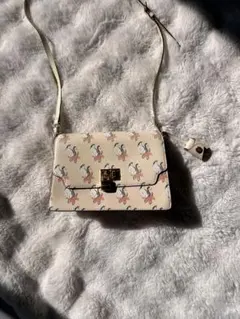 ほぼ未使用品 samantha thavasa 本革 猫 お財布ショルダーバッグ 