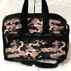 LeSportsac レスポートサック　ボストン　カモフラ　ミディアム　美品
