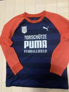 PUMA サッカーシャツ ネイビー/オレンジ 長袖