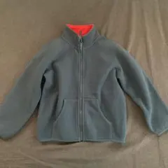 フリース　ネイビー×レッド 130